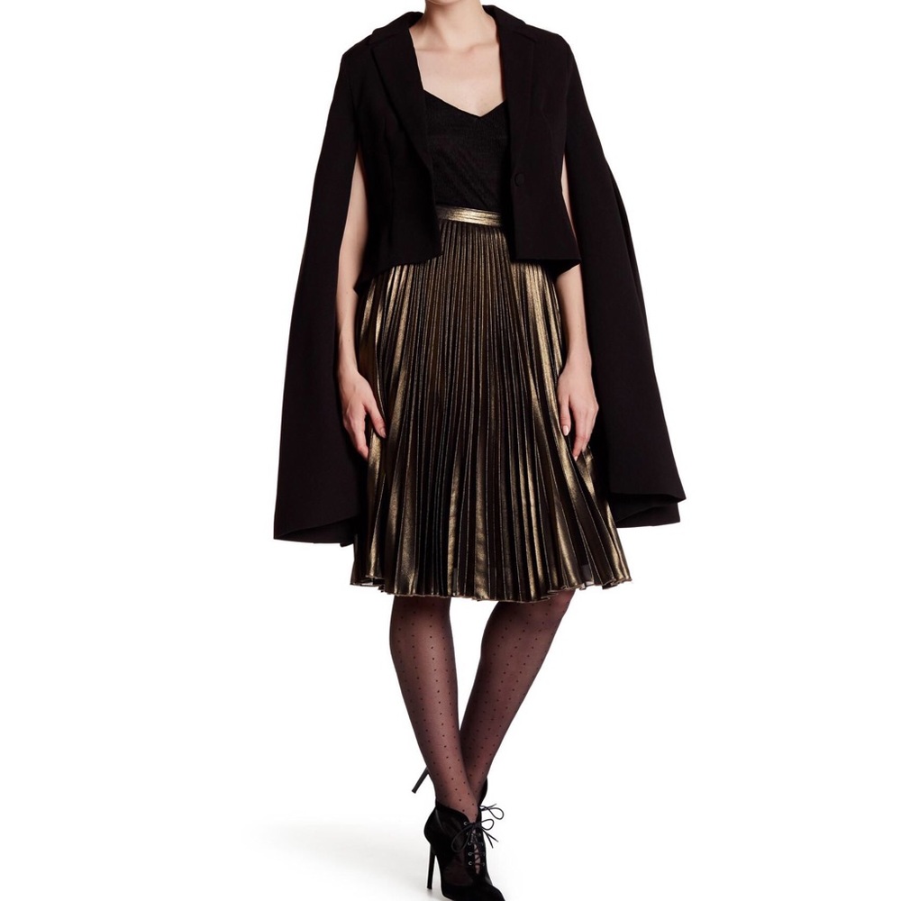 GRACIA Black Cropped Asymmetrical Cape Jacket